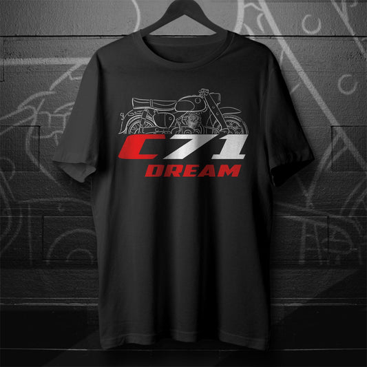 Honda C71 Dream Inspired T-Shirt - Motorcycle Tee Shirt for Riders