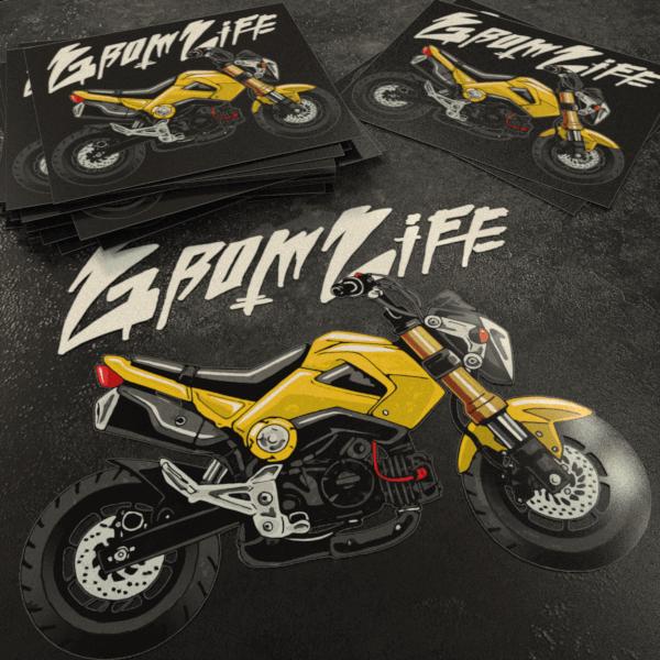 Honda Grom 2013-15 Stickers - Set of 3 Motorcycle Decals