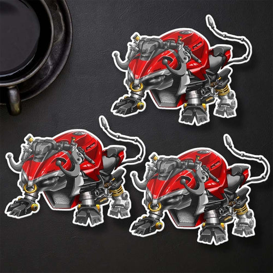 Ducati Streetfighter V2 Stickers - Set of 3 Motorcycle Decals for Riders