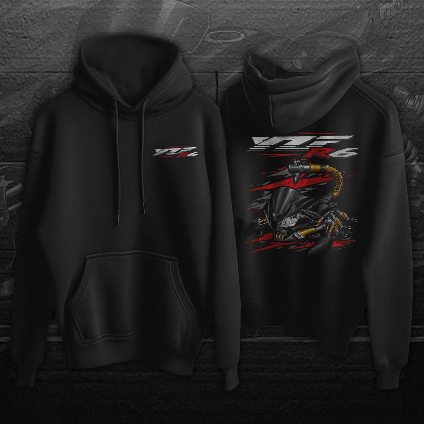Yamaha YZF-R6 Inspired Hoodies - Motorcycle Sweatshirt