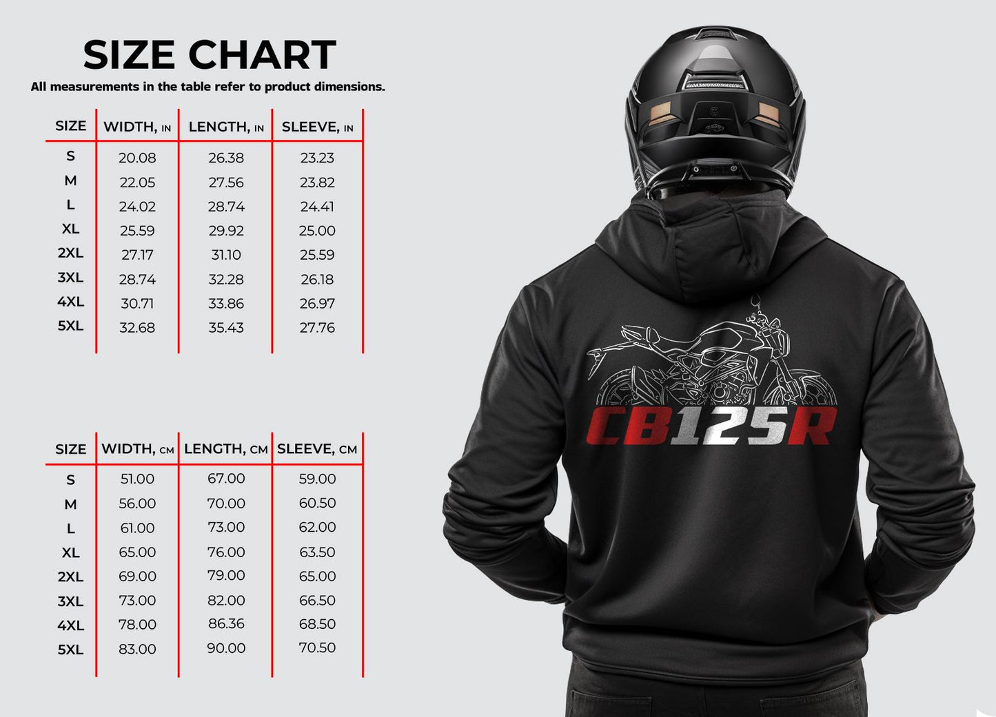 Honda CB125 R | S & TD Inspired Hoodie - Motorcycle Sweatshirt
