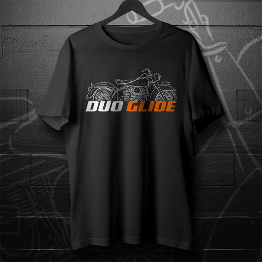 Harley-Davidson Duo Glide FL FLH FLF fLHF Inspired T-Shirt - Biker Motorcycle Tee Shirt