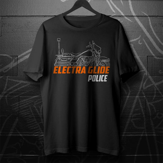 Harley-Davidson Electra Glide Police FLHTPI Inspired T-Shirt - Biker Motorcycle Tee Shirt