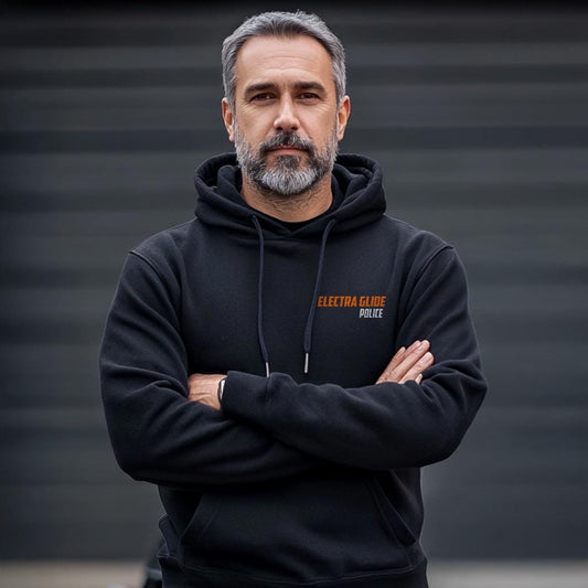 Harley-Davidson Electra Glide Police FLHP-80 Inspired Hoodie - Biker Motorcycle Sweatshirt