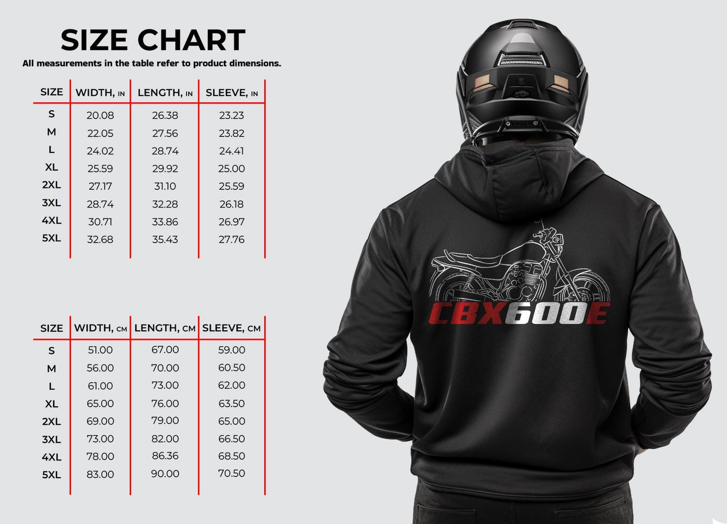 Honda CBX600E Inspired Hoodie - Motorcycle Sweatshirt