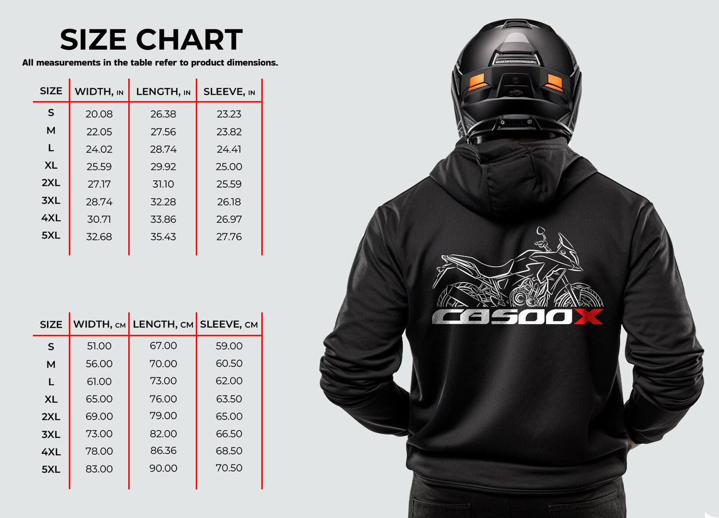 Honda CB500X Hoodie - Motorcycle Sweatshirt for ADV Riders