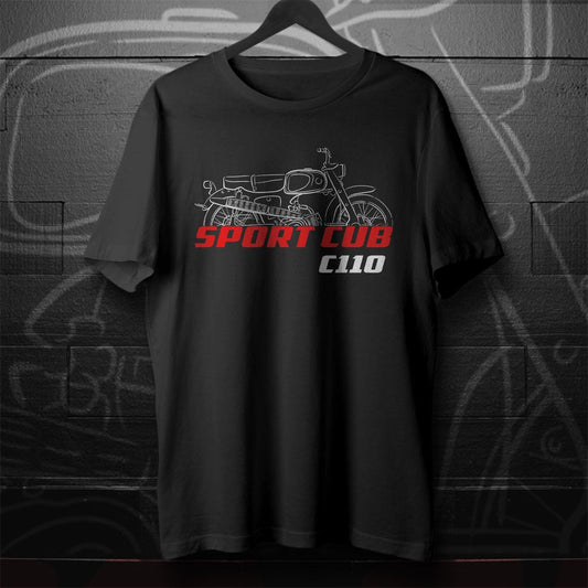 Honda C110 Super Sports Cub 50 Inspired T-Shirt - Motorcycle Tee Shirt for Riders