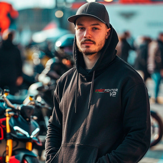 Ducati Streetfighter V2 Inspired Hoodie - Motorcycle Sweatshirt for Riders