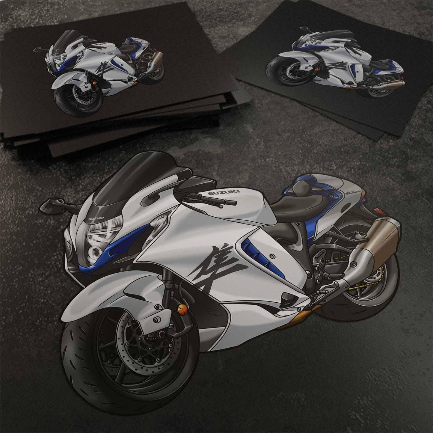 Suzuki Hayabusa 2021-24 Inspired Stickers - Set of 3 Motorcycle Decals