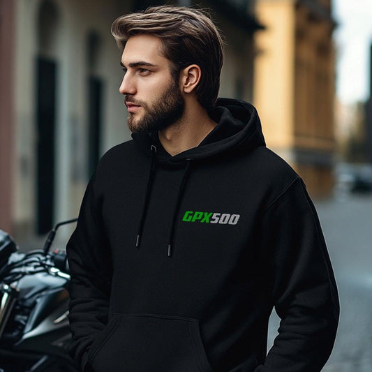 Kawasaki GPX500 Inspired Hoodie - Motorcycle Sweatshirt for Riders
