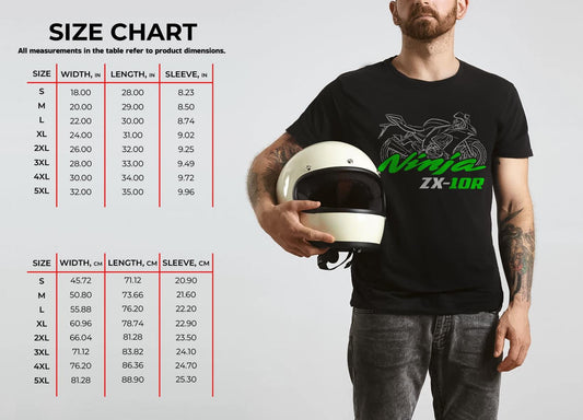 Kawasaki Ninja ZX-10R Inspired T-Shirt - Motorcycle Tee Shirt for Riders