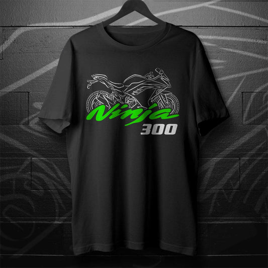 Kawasaki Ninja 300 Inspired T-Shirt - Motorcycle Tee Shirt for Riders