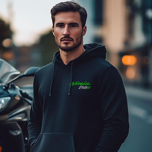 Kawasaki Ninja 250R Inspired Hoodie - Motorcycle Sweatshirt for Riders