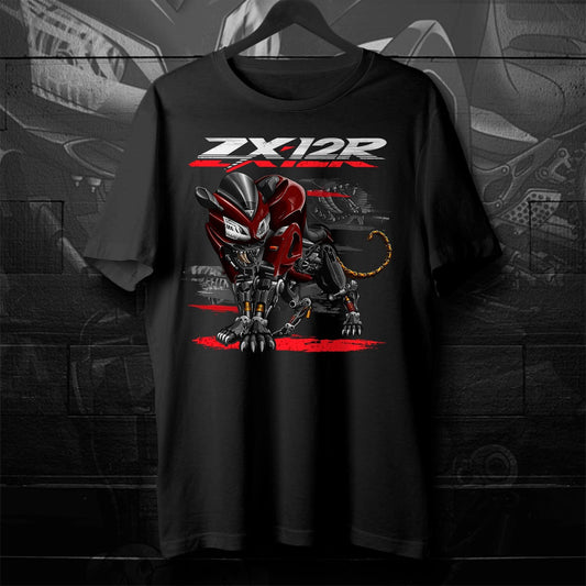 Kawasaki ZX12R Panther 2003-06 Inspired T-Shirt - Motorcycle Tee Shirt for Riders