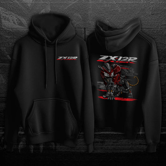 Kawasaki ZX12R Panther 2003-06 Inspired Hoodie - Motorcycle Sweatshirt for Riders