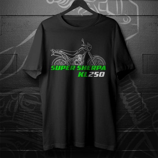 Kawasaki KL250 Super Sherpa Inspired T-Shirt - Motorcycle Tee Shirt for Riders