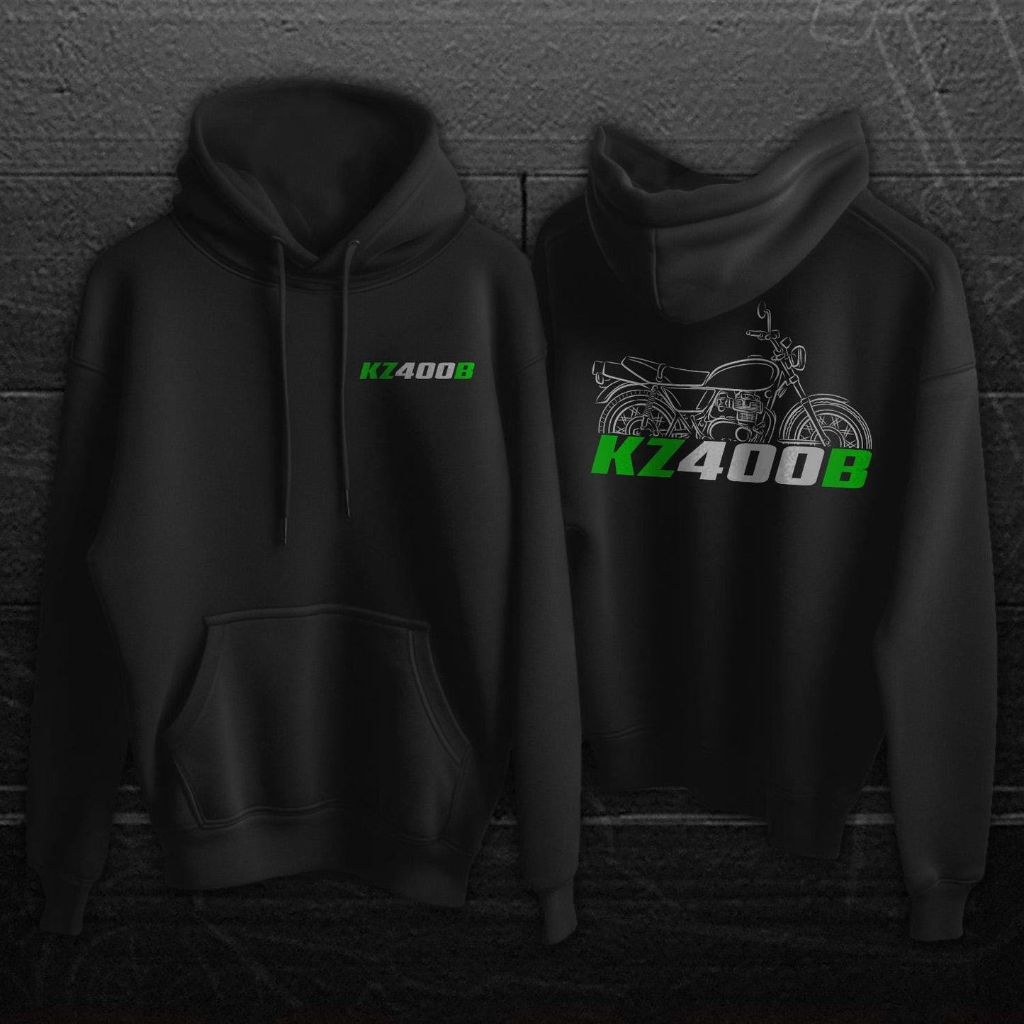 Kawasaki Z400B & KZ400B Inspired Hoodie - Motorcycle Sweatshirt for Riders