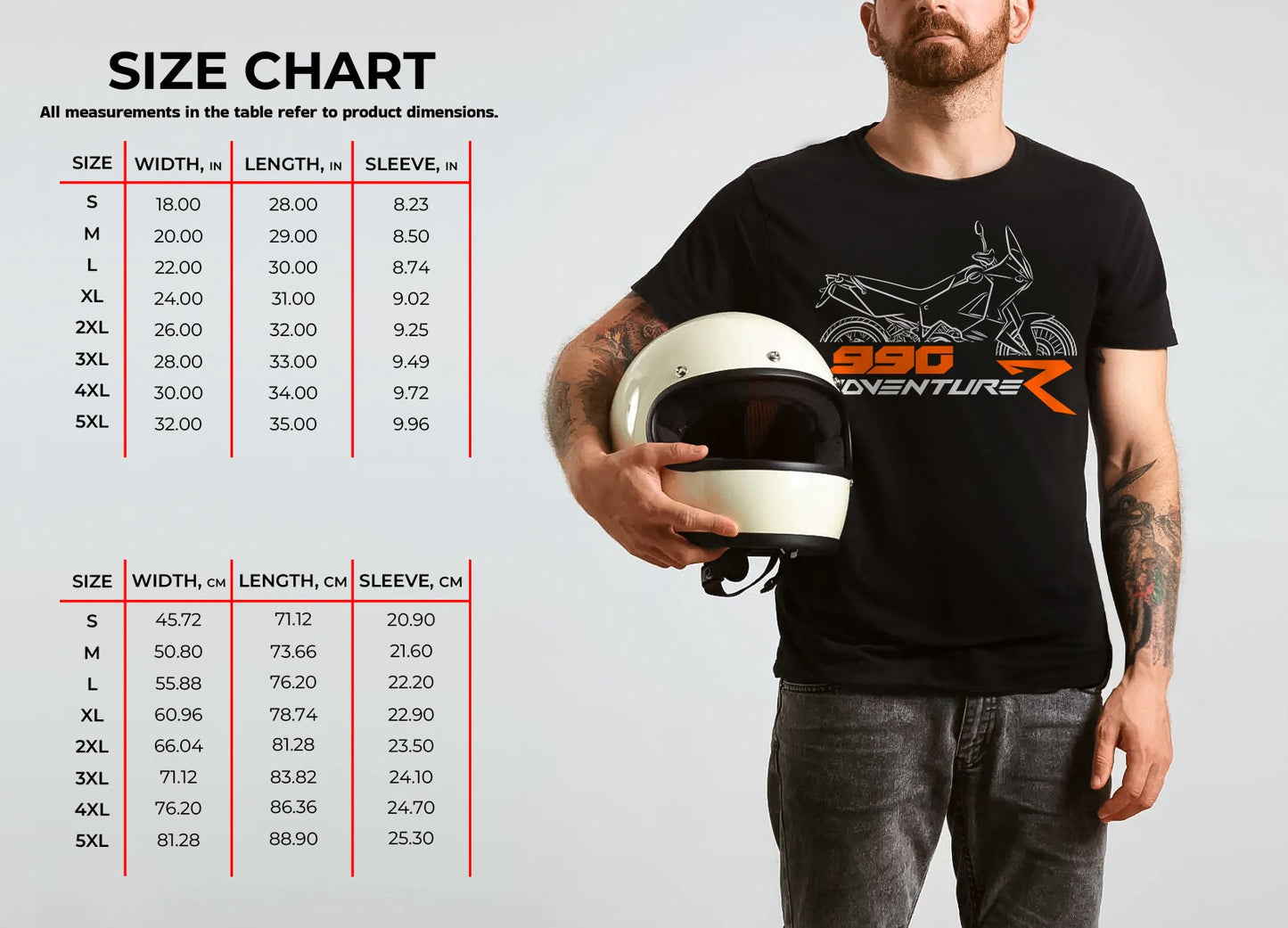KTM 990 Adventure T-Shirt - Motorcycle Tee Shirt for ADV Riders
