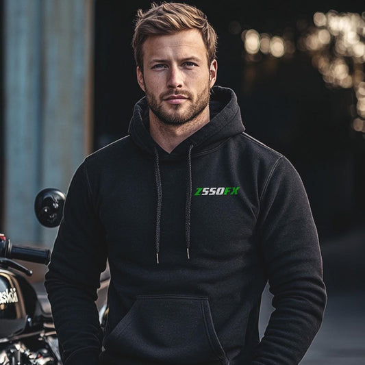 Kawasaki Z550 & KZ550 FX Inspired Hoodie - Motorcycle Sweatshirt for Riders