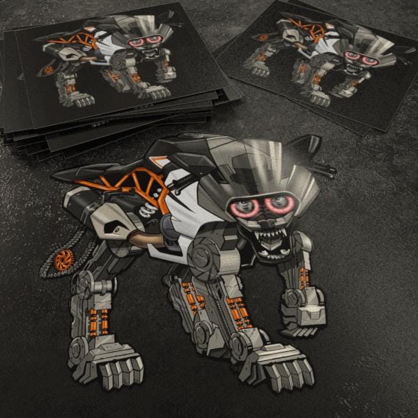 KTM RC 390 Inspired Stickers - Set of 3 Motorcycle Decals