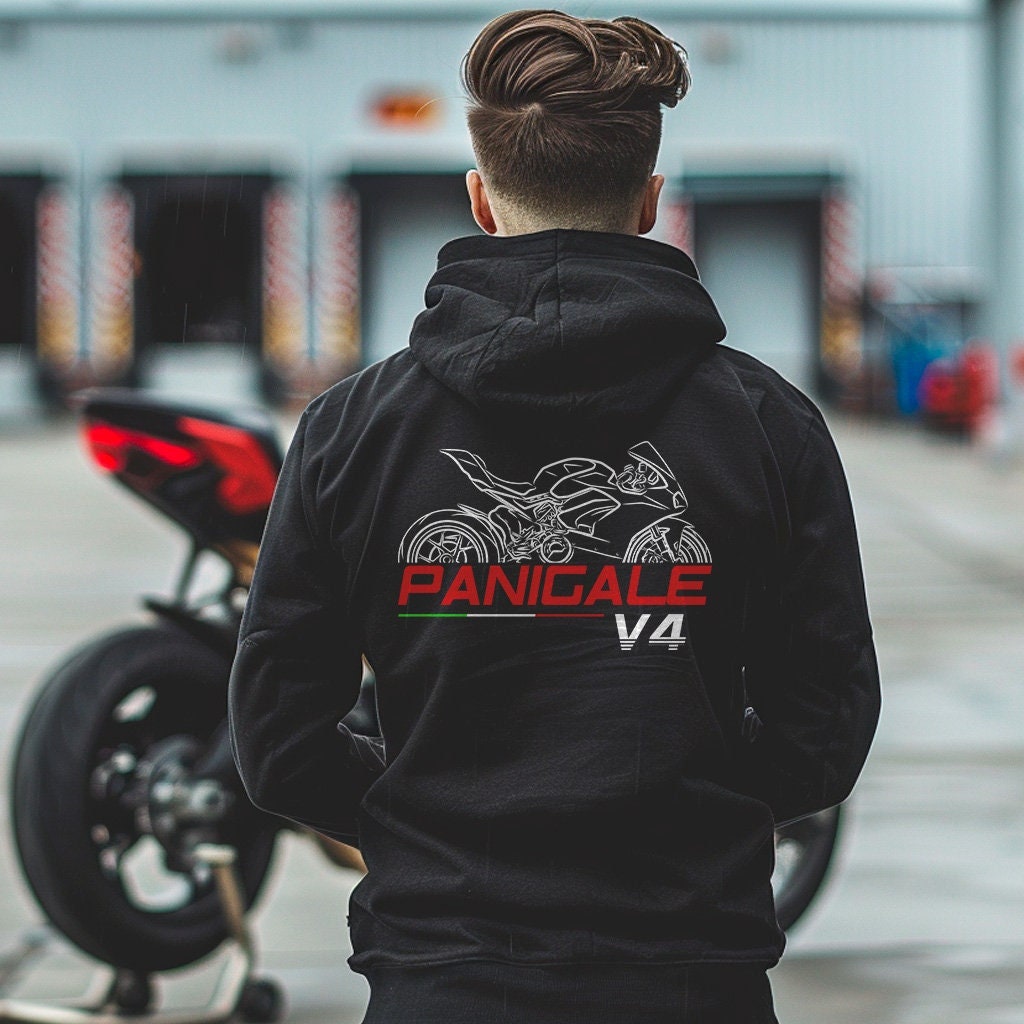 Ducati Panigale V4 Inspired Hoodie - Motorcycle Sweatshirt for Riders