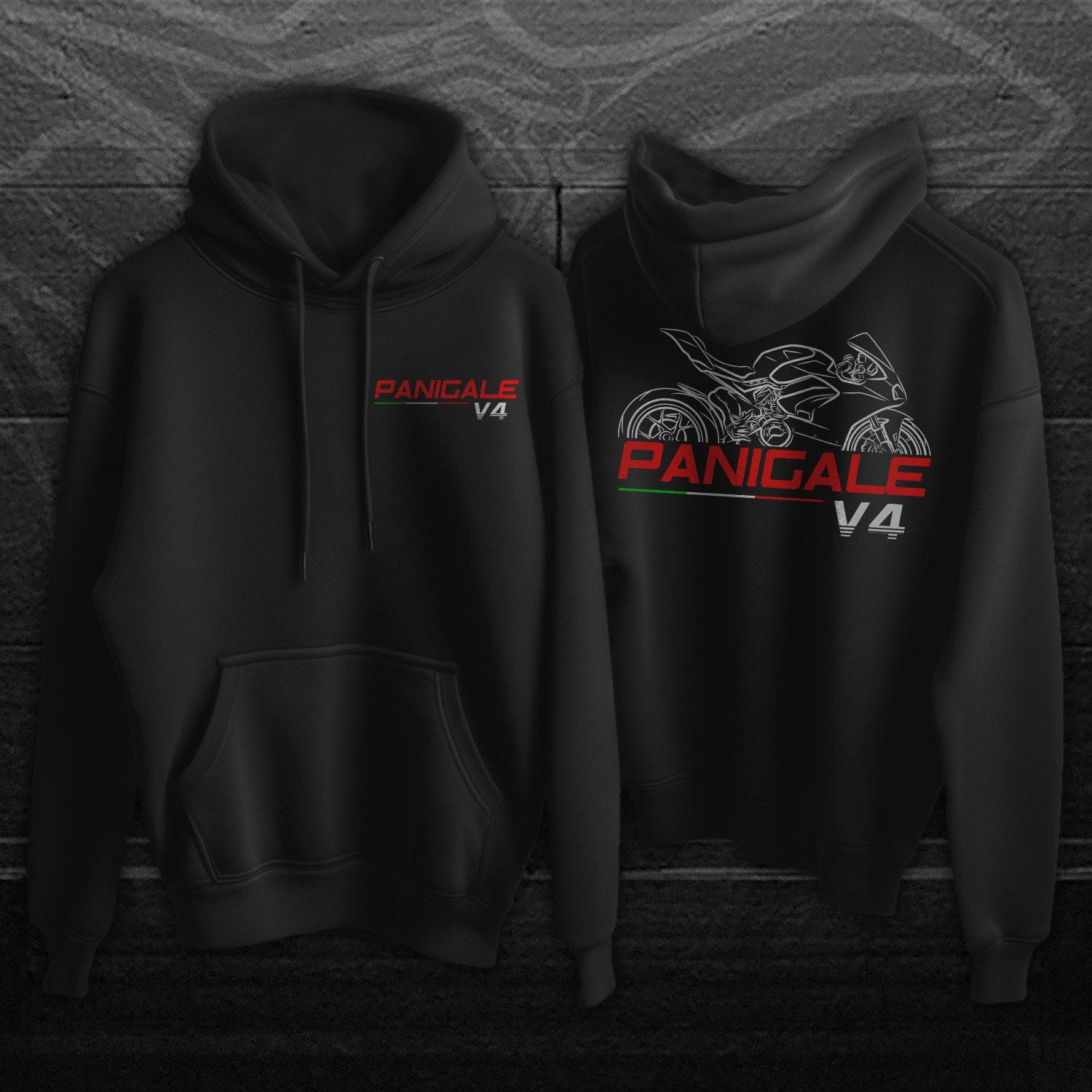 Ducati Panigale V4 Inspired Hoodie - Motorcycle Sweatshirt for Riders