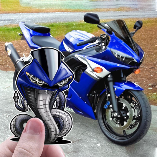 Yamaha YZF-R6 Inspired Stickers - Set of 3 Motorcycle Decals