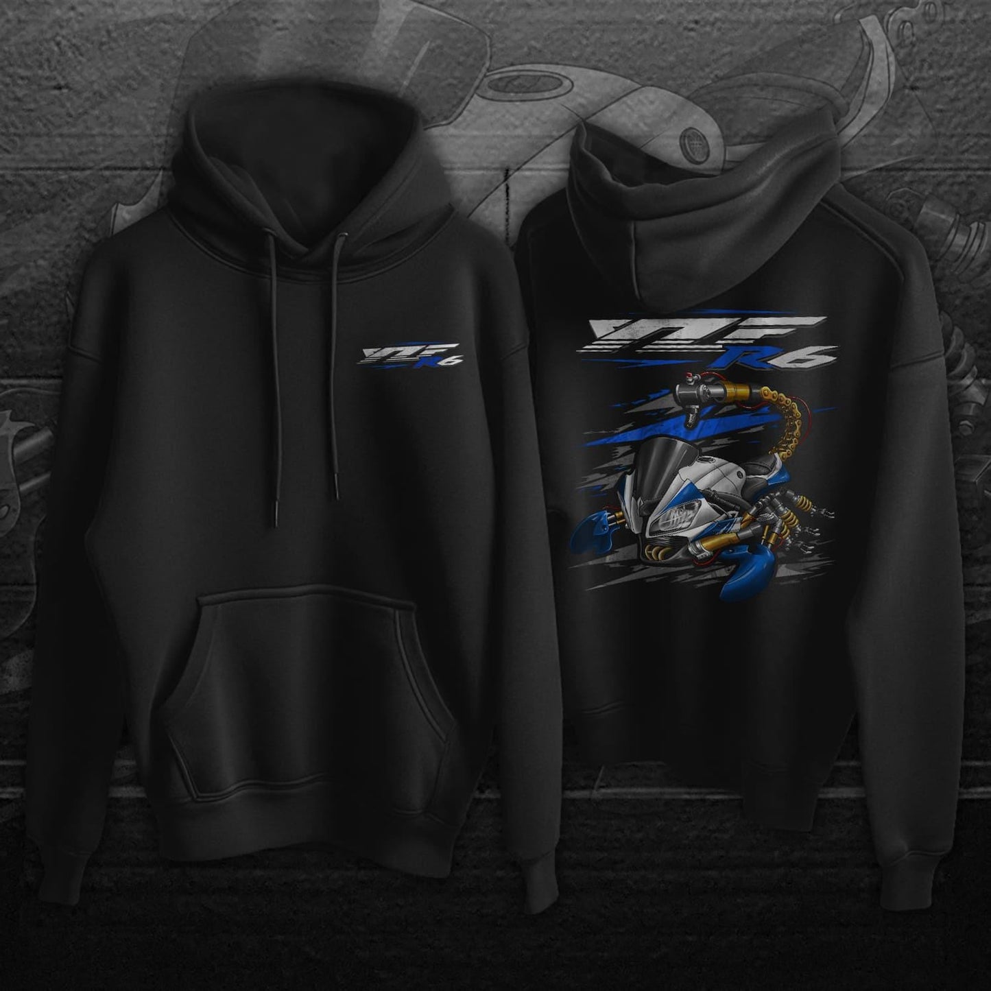 Yamaha YZF-R6 2014-16 Inspired Hoodies - Motorcycle Sweatshirt