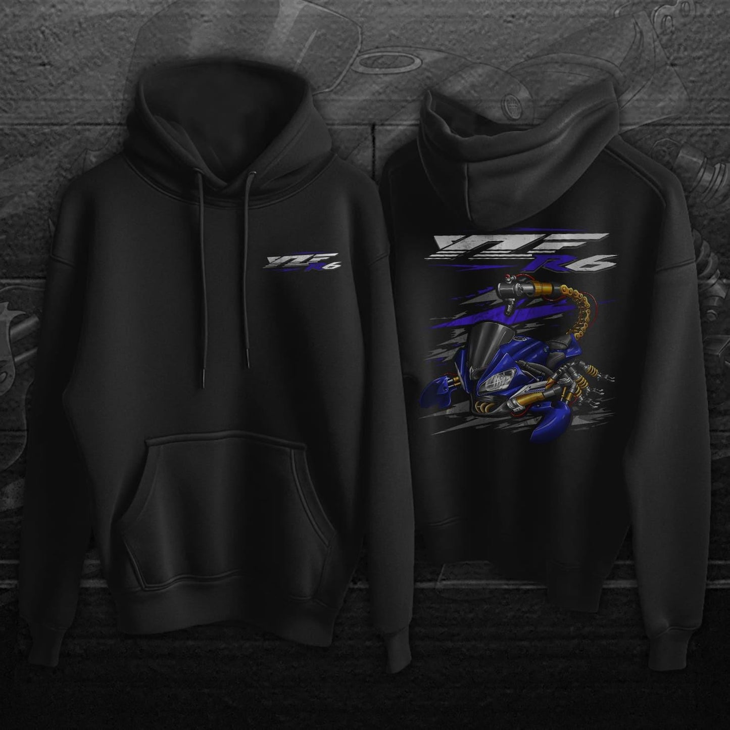 Yamaha YZF-R6 2014-16 Inspired Hoodies - Motorcycle Sweatshirt