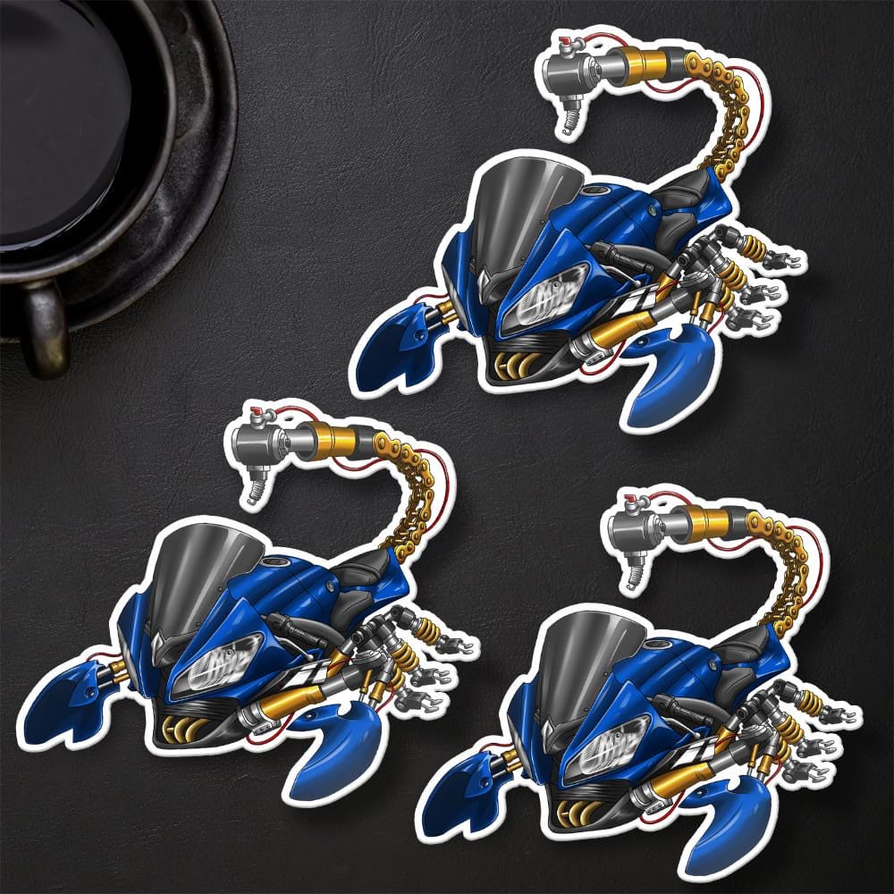 Yamaha YZF-R6 2012-13 Inspired Stickers - Set of 3 Motorcycle Decals