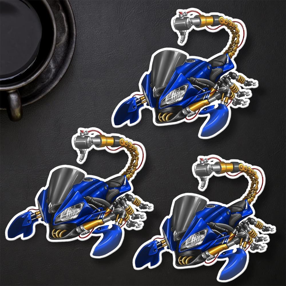 Yamaha YZF-R6 2008-09 Inspired Stickers - Set of 3 Motorcycle Decals