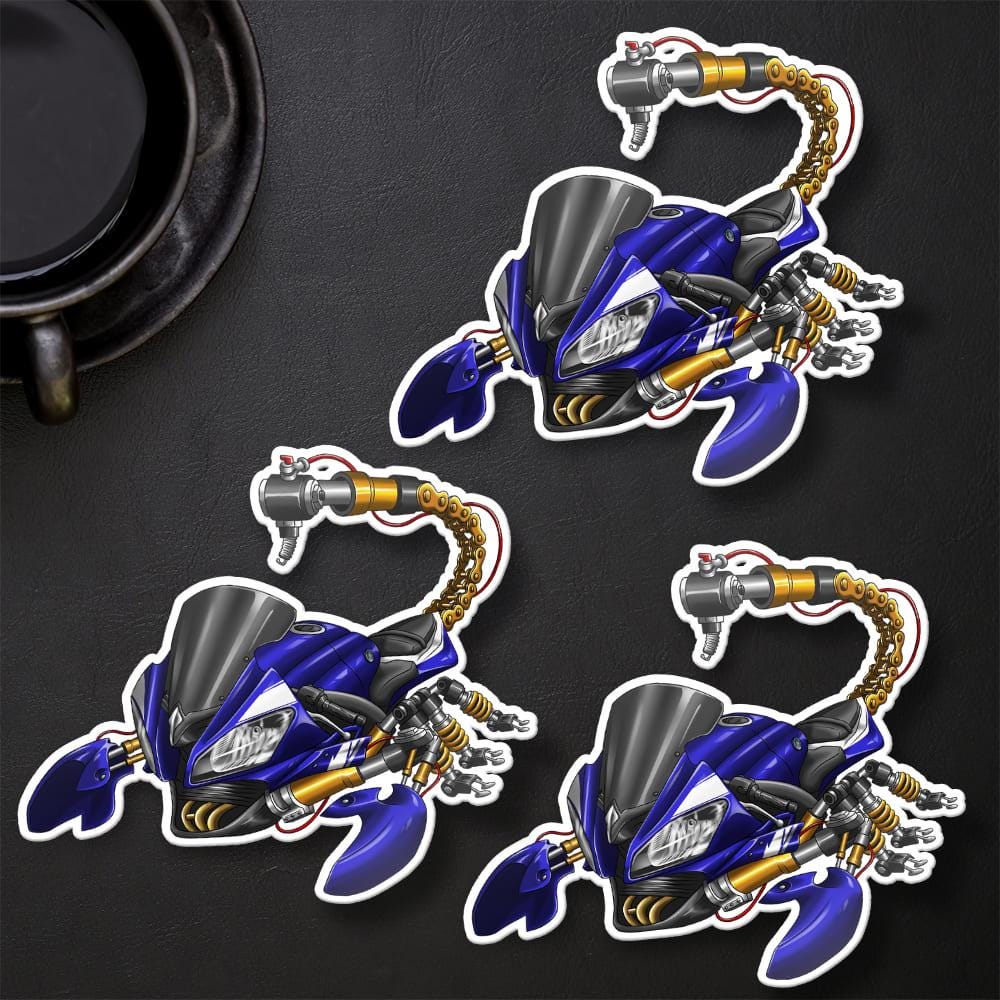 Yamaha YZF-R6 2008-09 Inspired Stickers - Set of 3 Motorcycle Decals