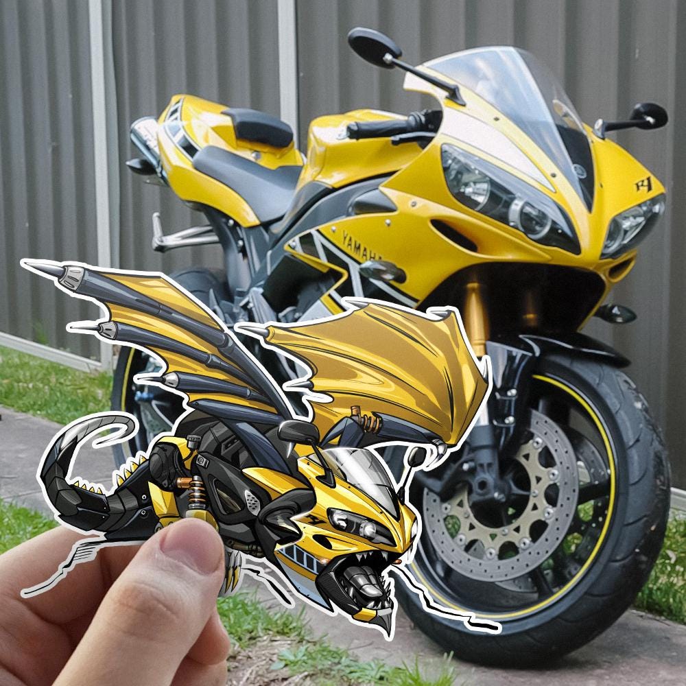 Yamaha YZF-R1 Inspired Stickers - Set of 3 Motorcycle Decals