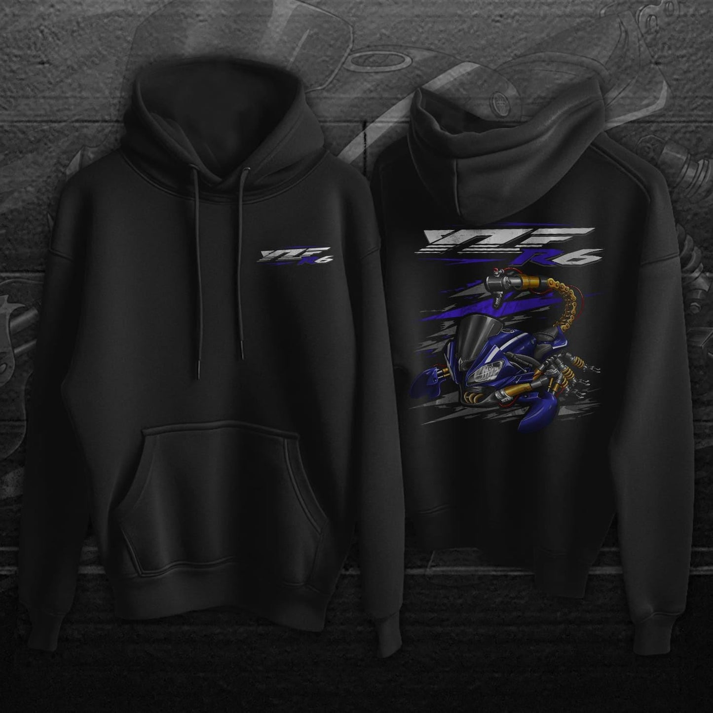 Yamaha YZF-R6 2012-13 Inspired Hoodies - Motorcycle Sweatshirt