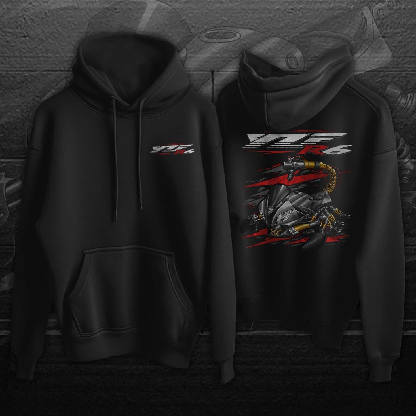 Yamaha YZF-R6 Inspired Hoodies - Motorcycle Sweatshirt