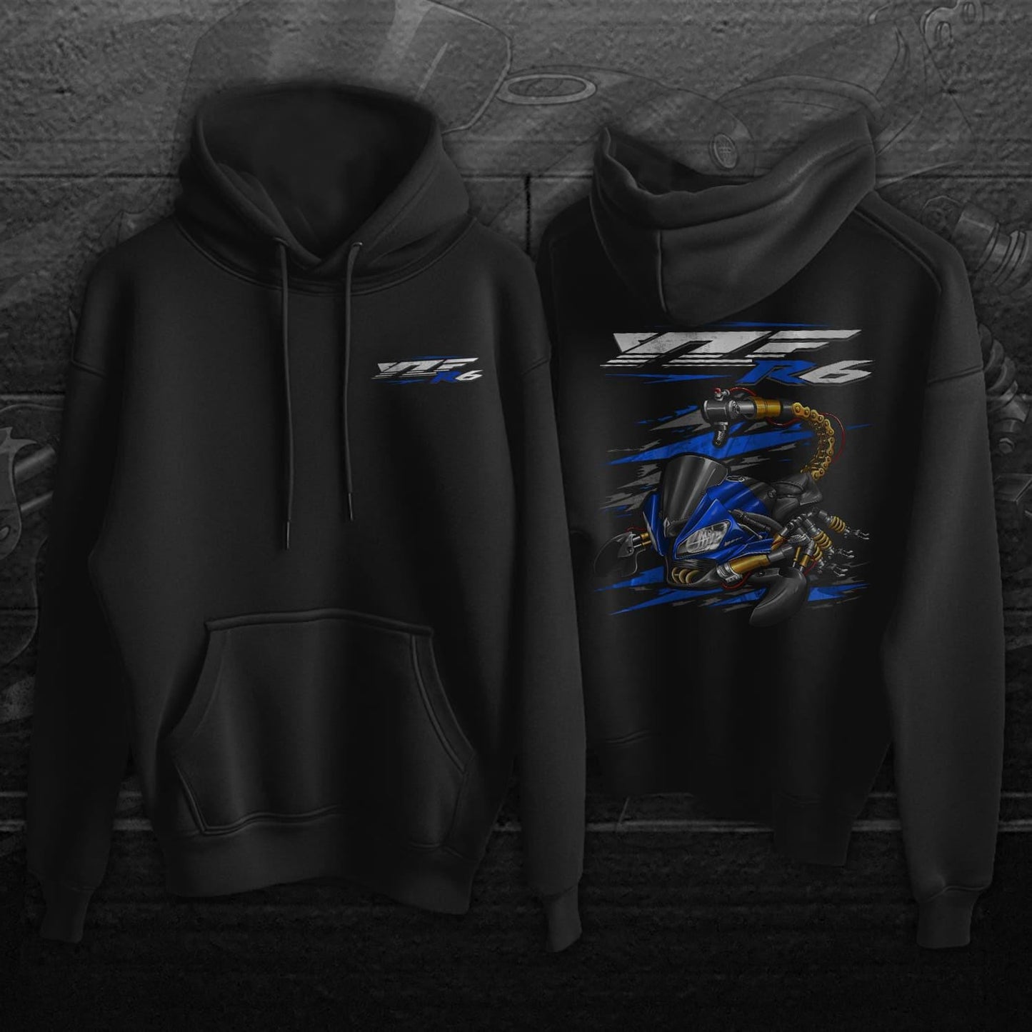 Yamaha YZF-R6 2012-13 Inspired Hoodies - Motorcycle Sweatshirt