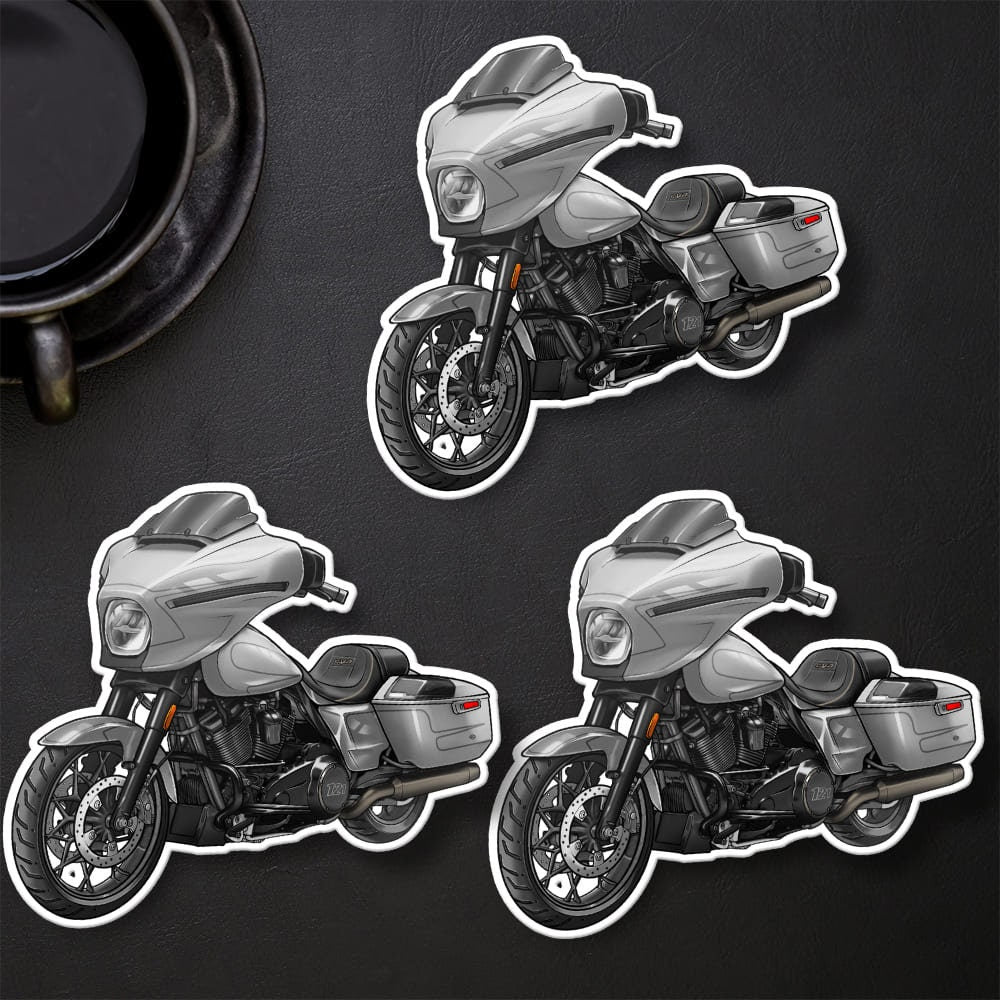 Harley Street Glide CVO 2023 Stickers - Set of 3 Motorcycle Decals for Bikers