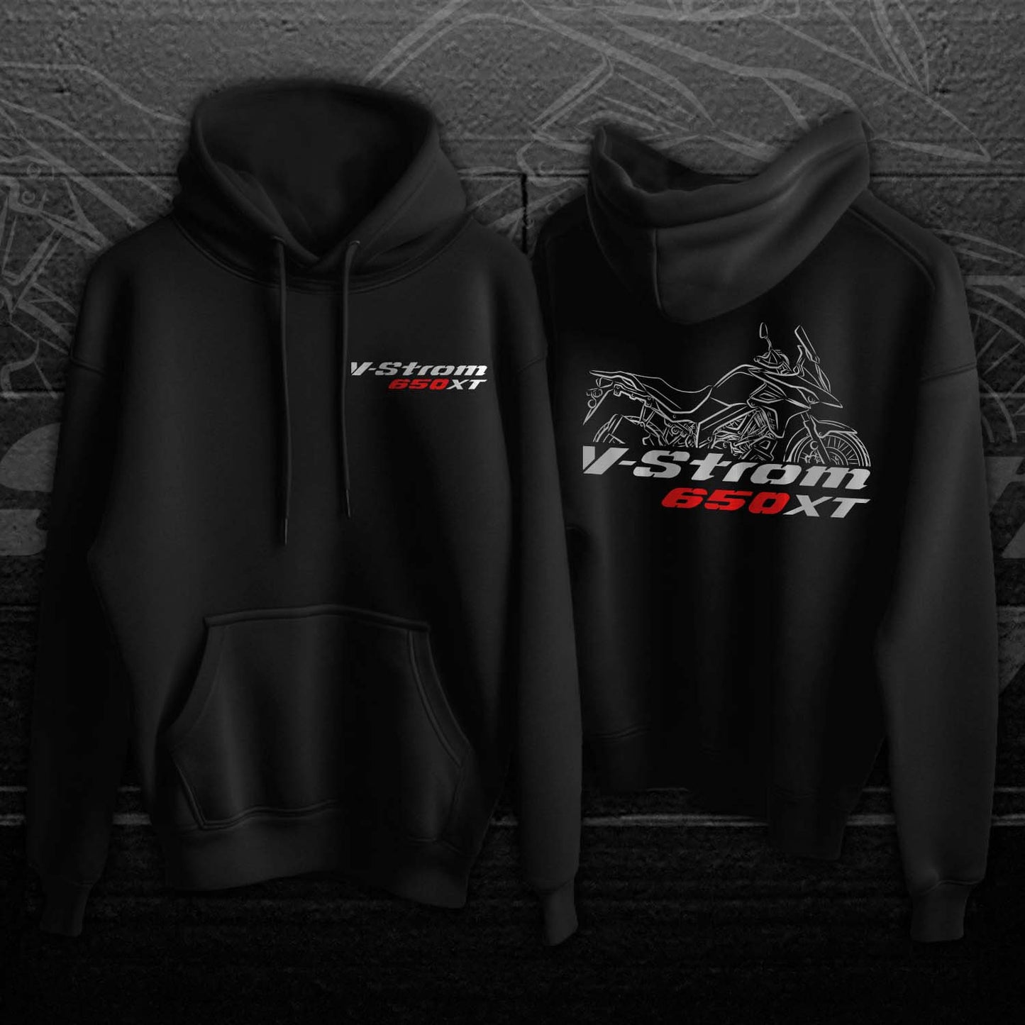 Suzuki V-STROM 650 Hoodie - Motorcycle Sweatshirt for ADV Riders