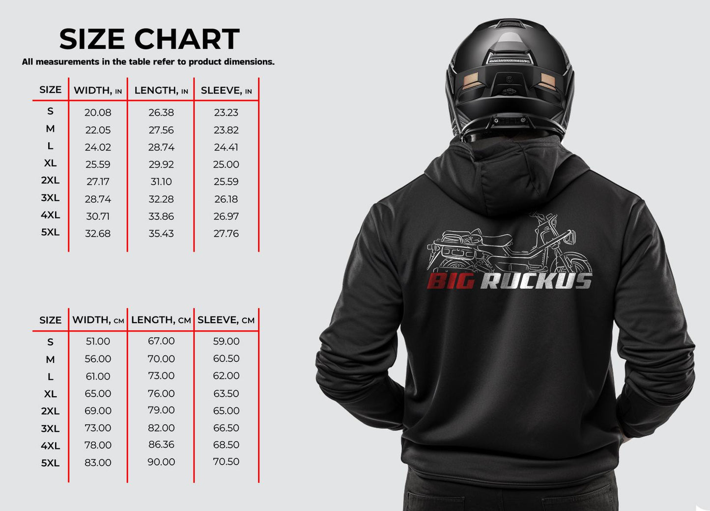 Honda Big Ruckus Inspired Hoodie - Motorcycle Sweatshirt for Riders