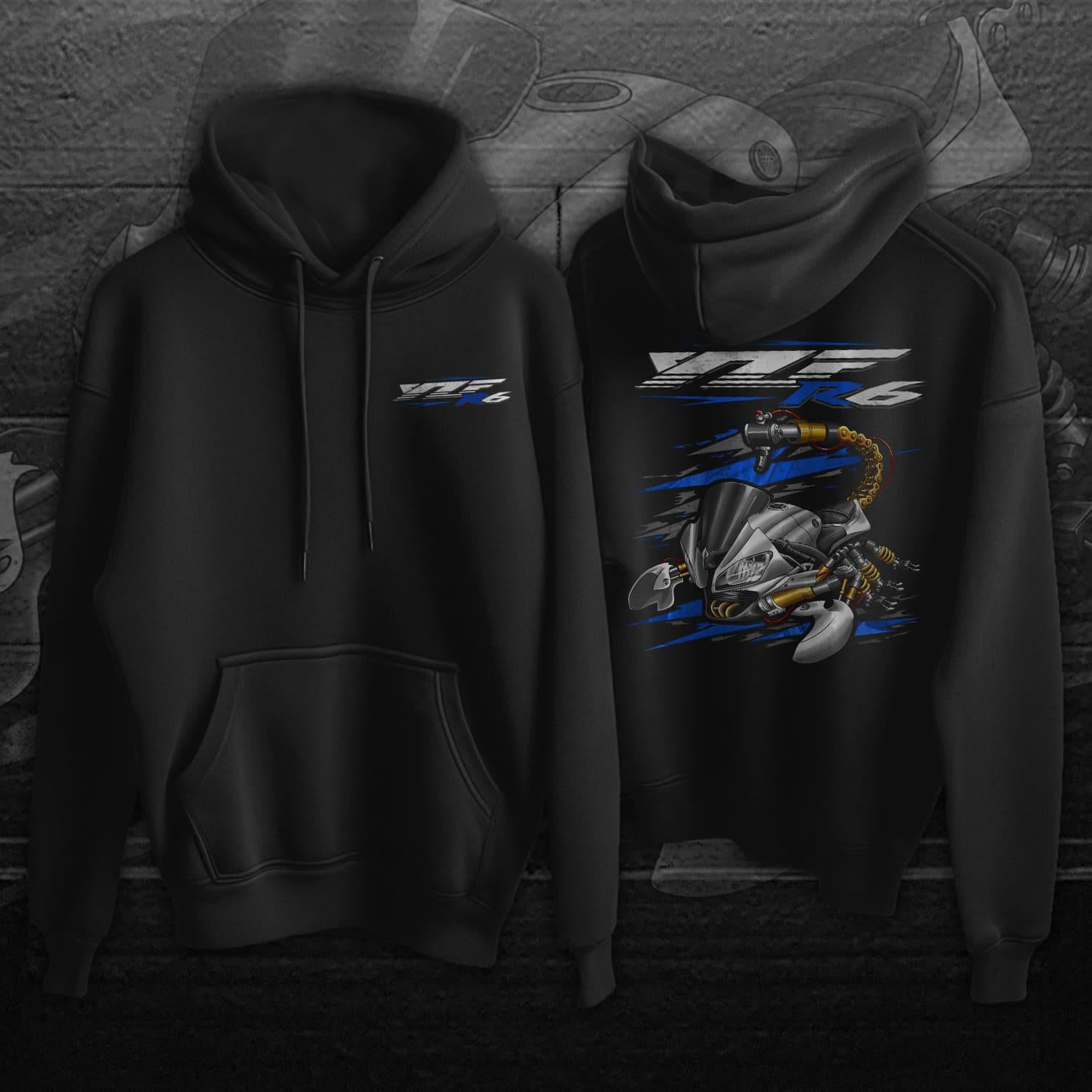 Yamaha YZF-R6 2008-09 Inspired Hoodies - Motorcycle Sweatshirt