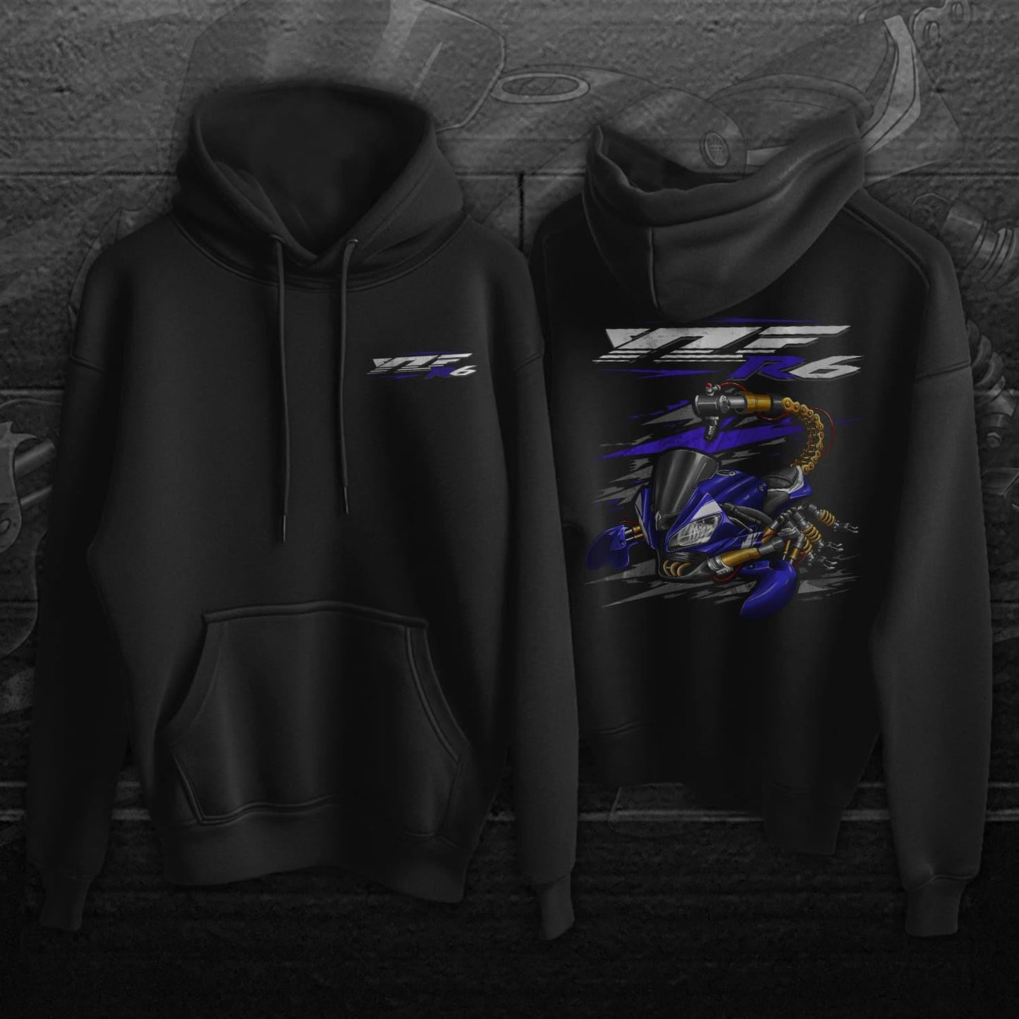 Yamaha YZF-R6 2008-09 Inspired Hoodies - Motorcycle Sweatshirt
