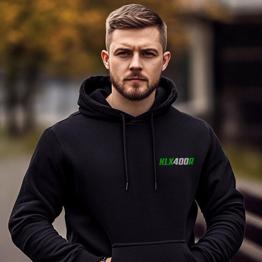 Kawasaki KLX400R Inspired Hoodie - Motorcycle Sweatshirt for Riders
