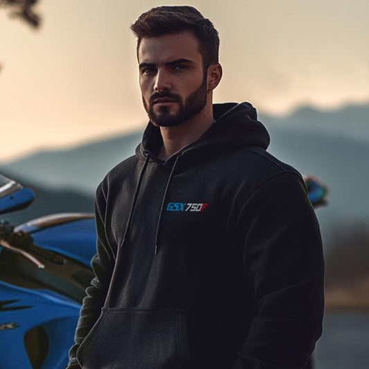 Suzuki GSX750F Inspired Hoodie - Motorcycle Sweatshirt for Riders