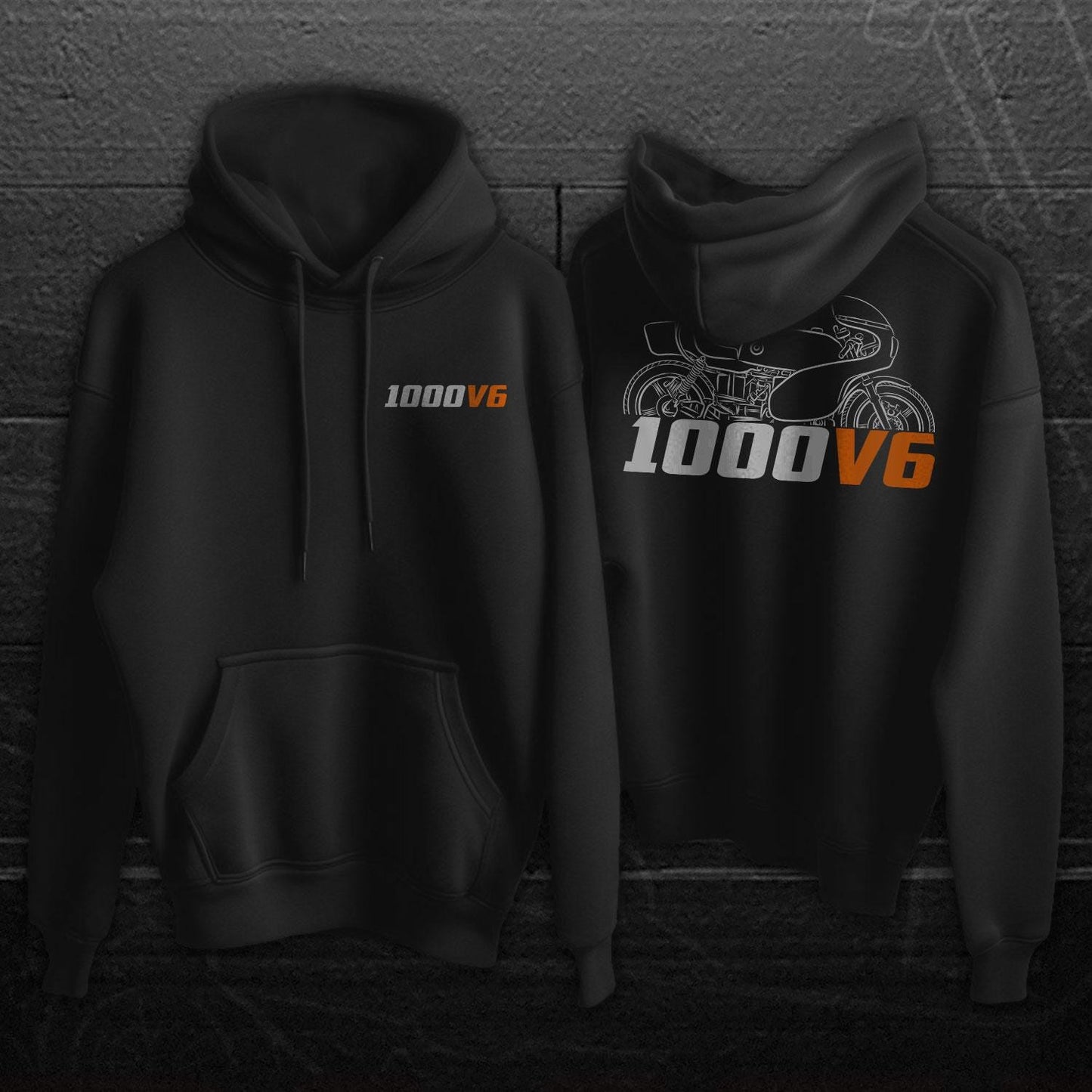 Laverda 1000 V6 1977 Inspired Hoodie - Motorcycle Sweatshirt for Riders