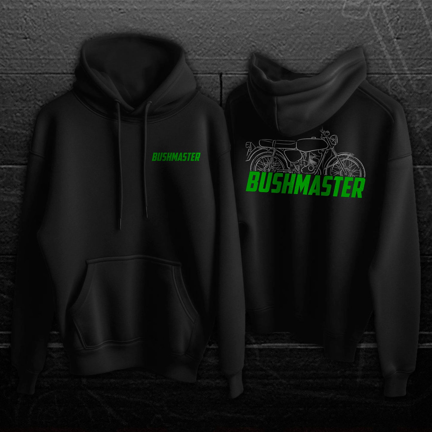 Kawasaki 100 G3TR BushMaster 1971 Inspired Hoodie - Motorcycle Sweatshirt for Riders