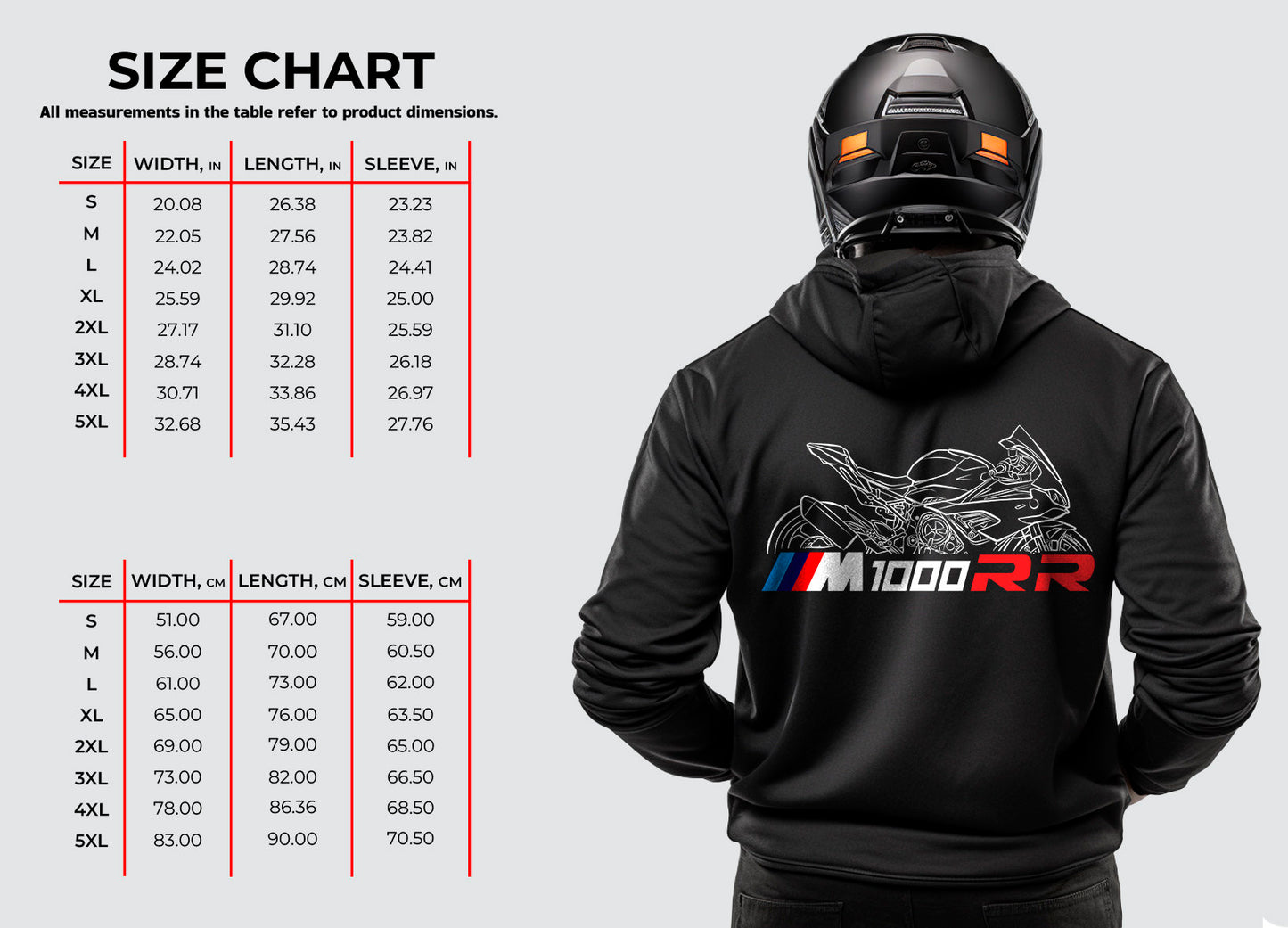 BMW M1000RR Hoodie - Motorcycle Sweatshirt for Motorrad Riders