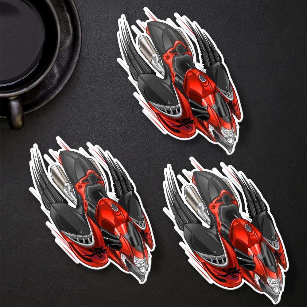 Suzuki Hayabusa 2021 - 2024 Inspired Stickers - Set of 3 Biker Motorcycle Decals