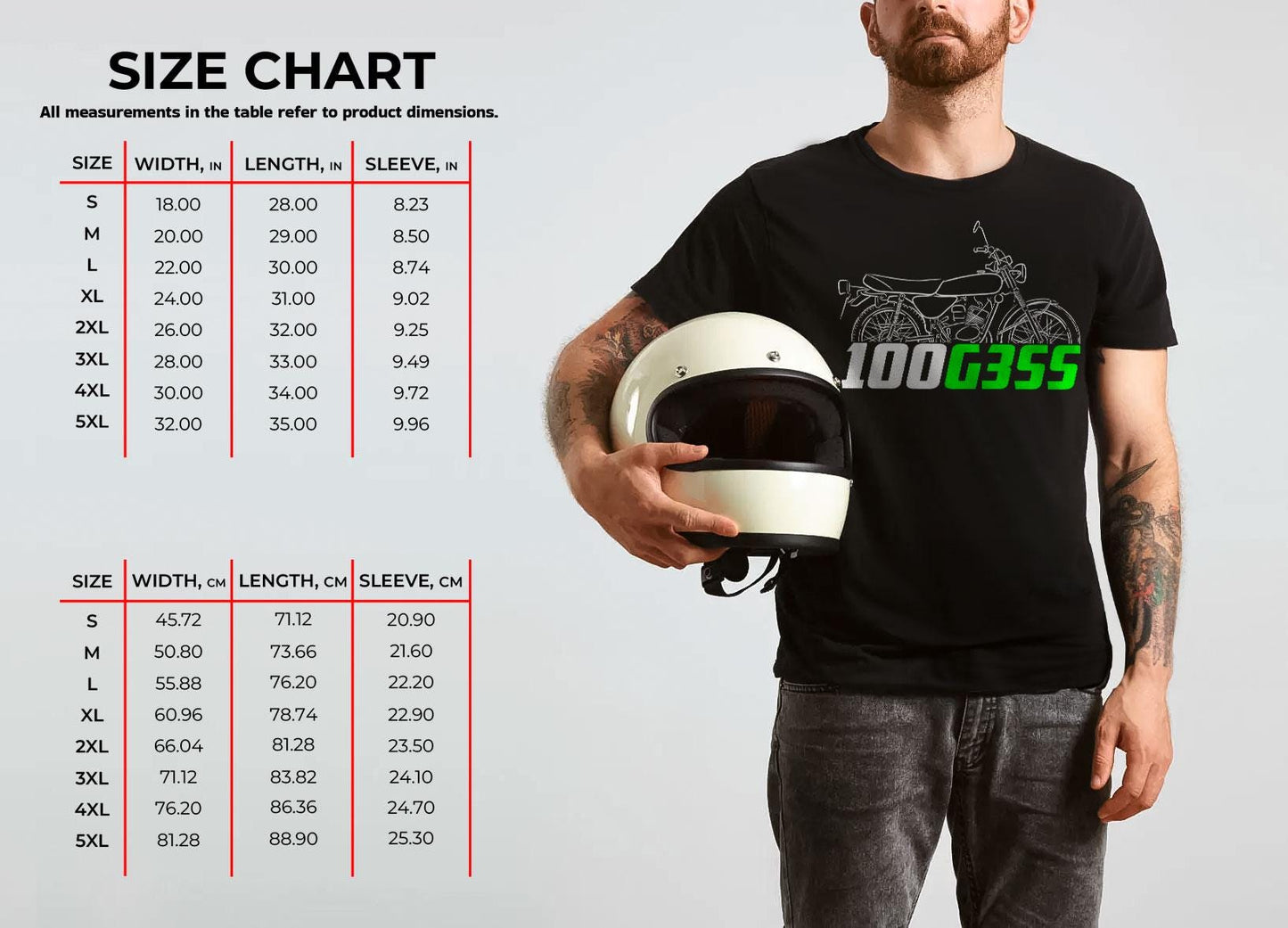 Kawasaki 100 G3SS 1975 Inspired T-Shirt - Motorcycle Tee Shirt for Riders