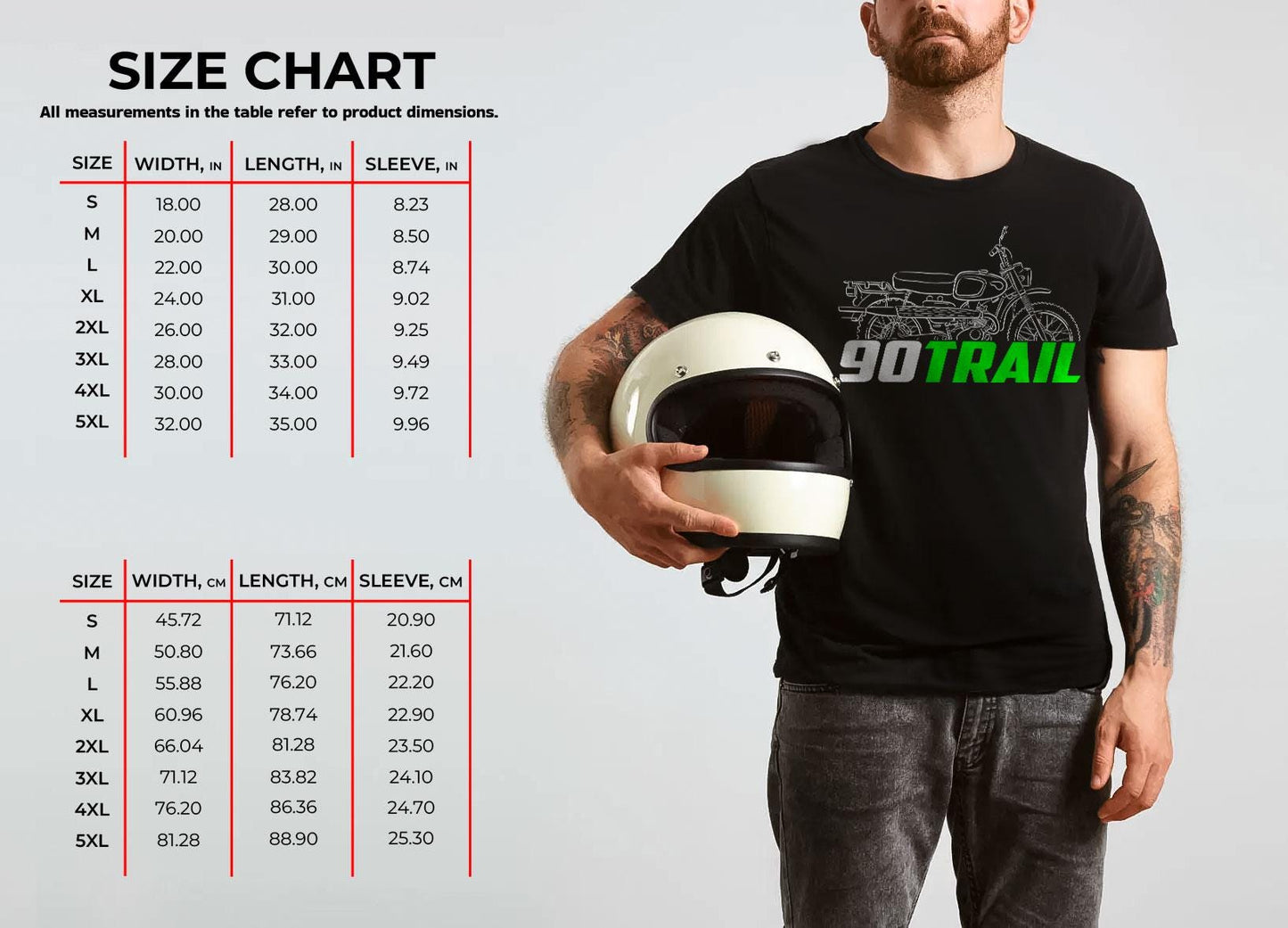 Kawasaki 90 Trail G1TRL 1967 - 1969 Inspired T-Shirt - Motorcycle Tee Shirt for Riders
