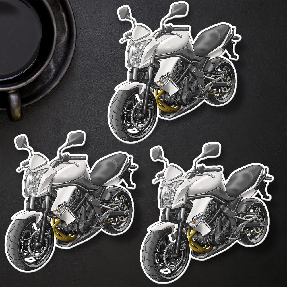 Kawasaki ER-6n 2009 - 2011 Inspired Motorcycle Stickers - Set of 3 Motorcycle Decals for Riders